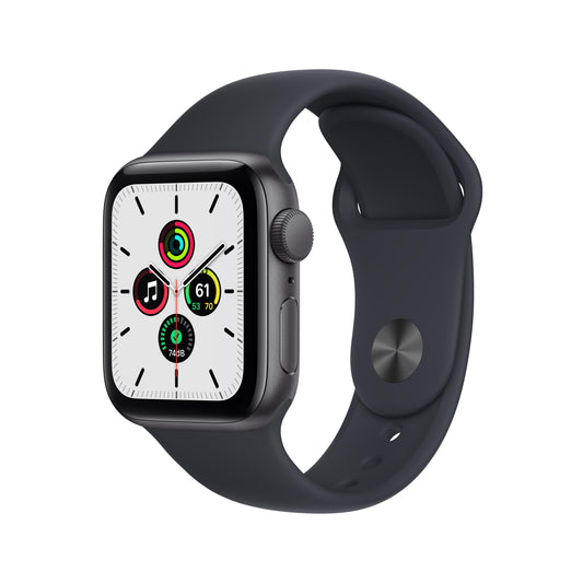 Apple Watch SE GPS, 40mm Space Gray Aluminum Case with Midnight Sport Band - Regular
