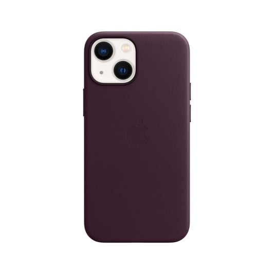 Funda de piel con MagSafe para iPhone 13 mini - Cereza oscuro