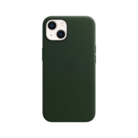 Funda de piel con MagSafe para iPhone 13 - Verde sequoia