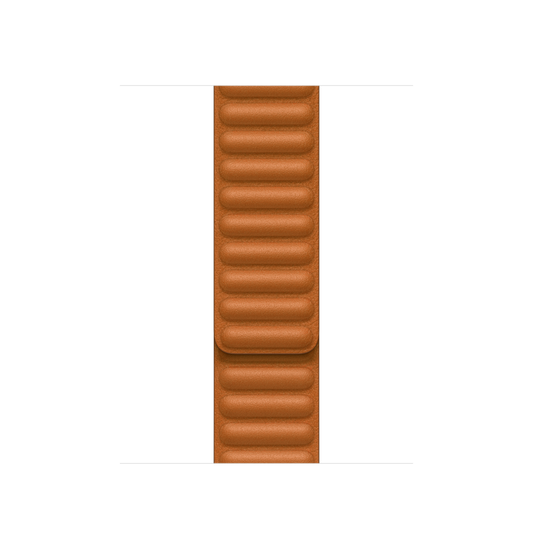 Eslabón de cuero marrón dorado de 41 mm - S/M