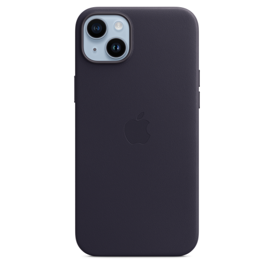 Funda de piel con MagSafe para iPhone 14 Plus - Tinta