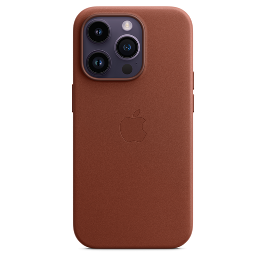 Funda de piel con MagSafe para iPhone 14 Pro - Color ocre