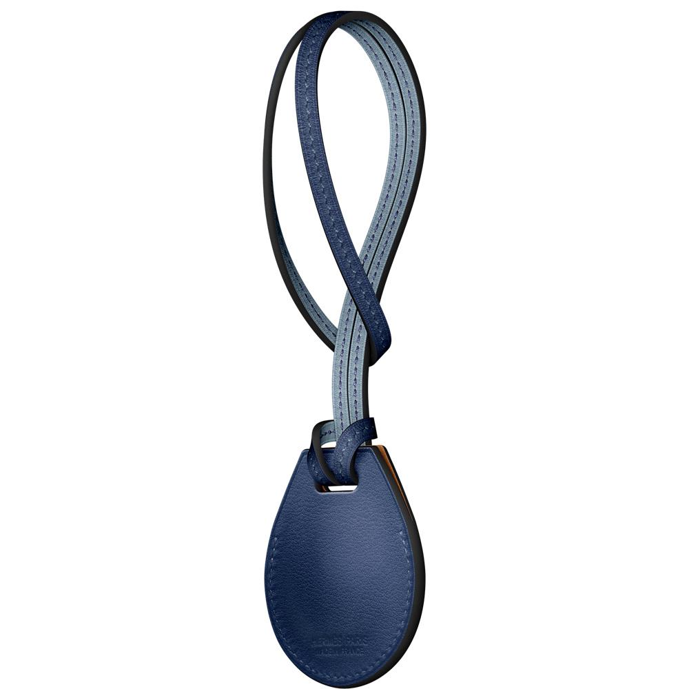 Charm para bolso AirTag Hermès – Bleu Saphir