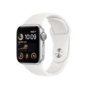 Apple Watch SE GPS 40mm Silver Aluminum Case with White Sport Band - M/L
