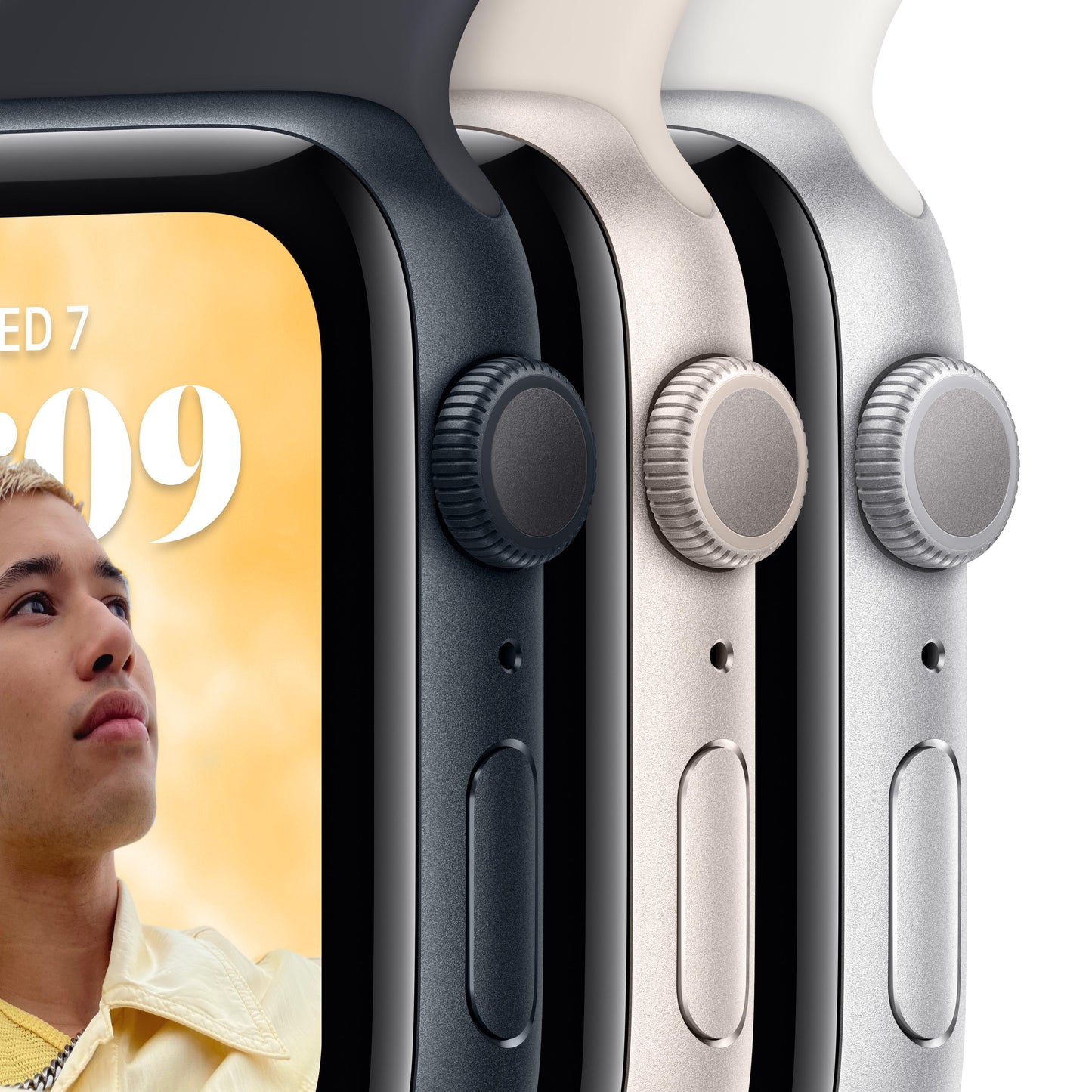 Apple Watch SE GPS 44mm Midnight Aluminum Case with Midnight Sport Band - S/M