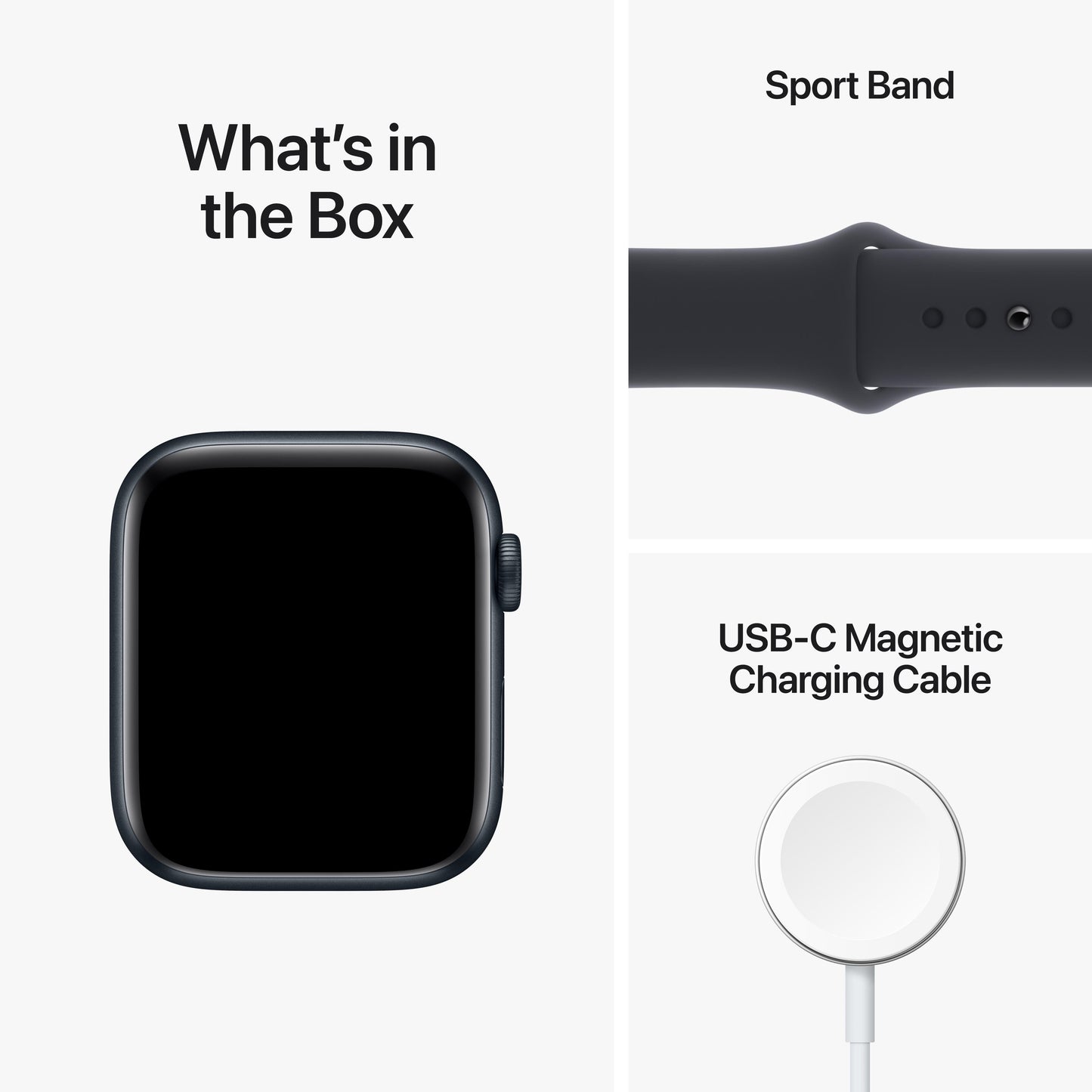 Apple Watch SE GPS 44mm Midnight Aluminum Case with Midnight Sport Band - M/L