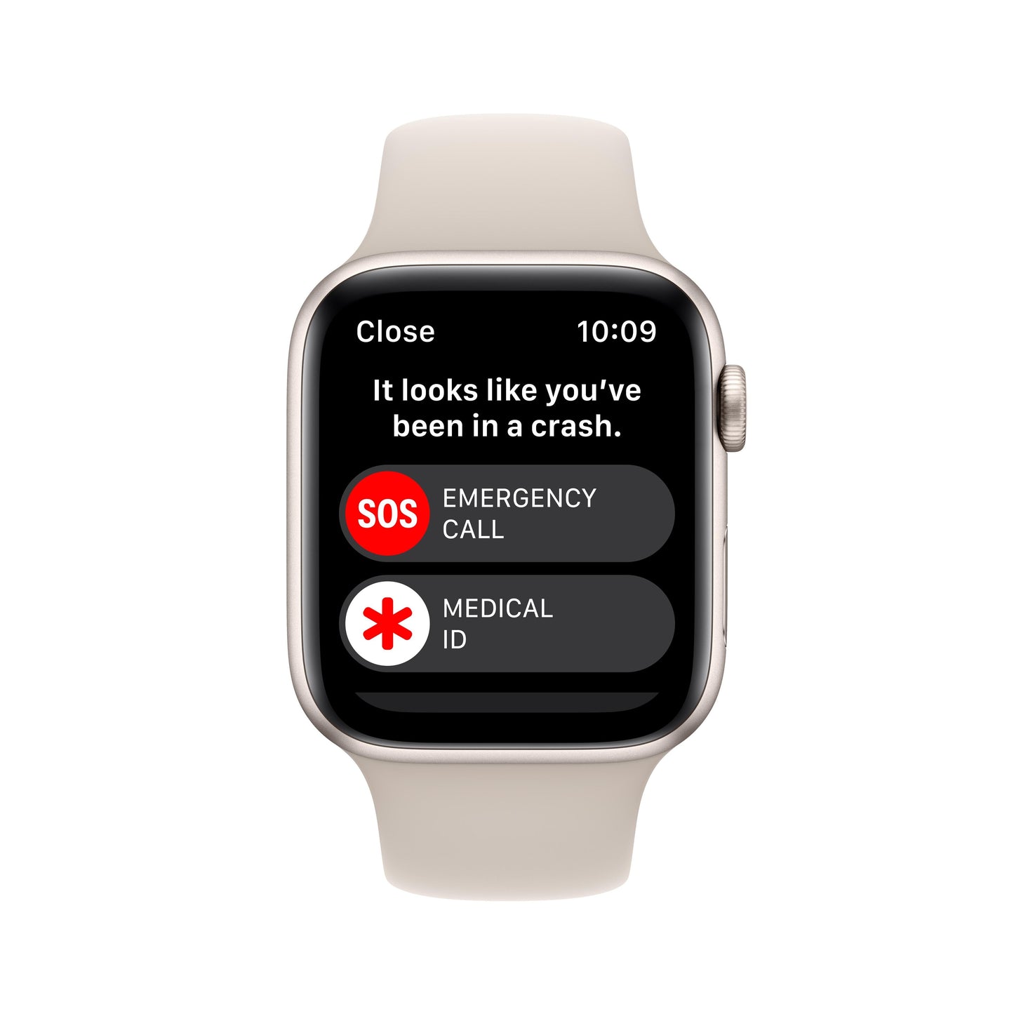 Apple Watch SE GPS 44mm Starlight Aluminum Case with Starlight Sport Band - S/M