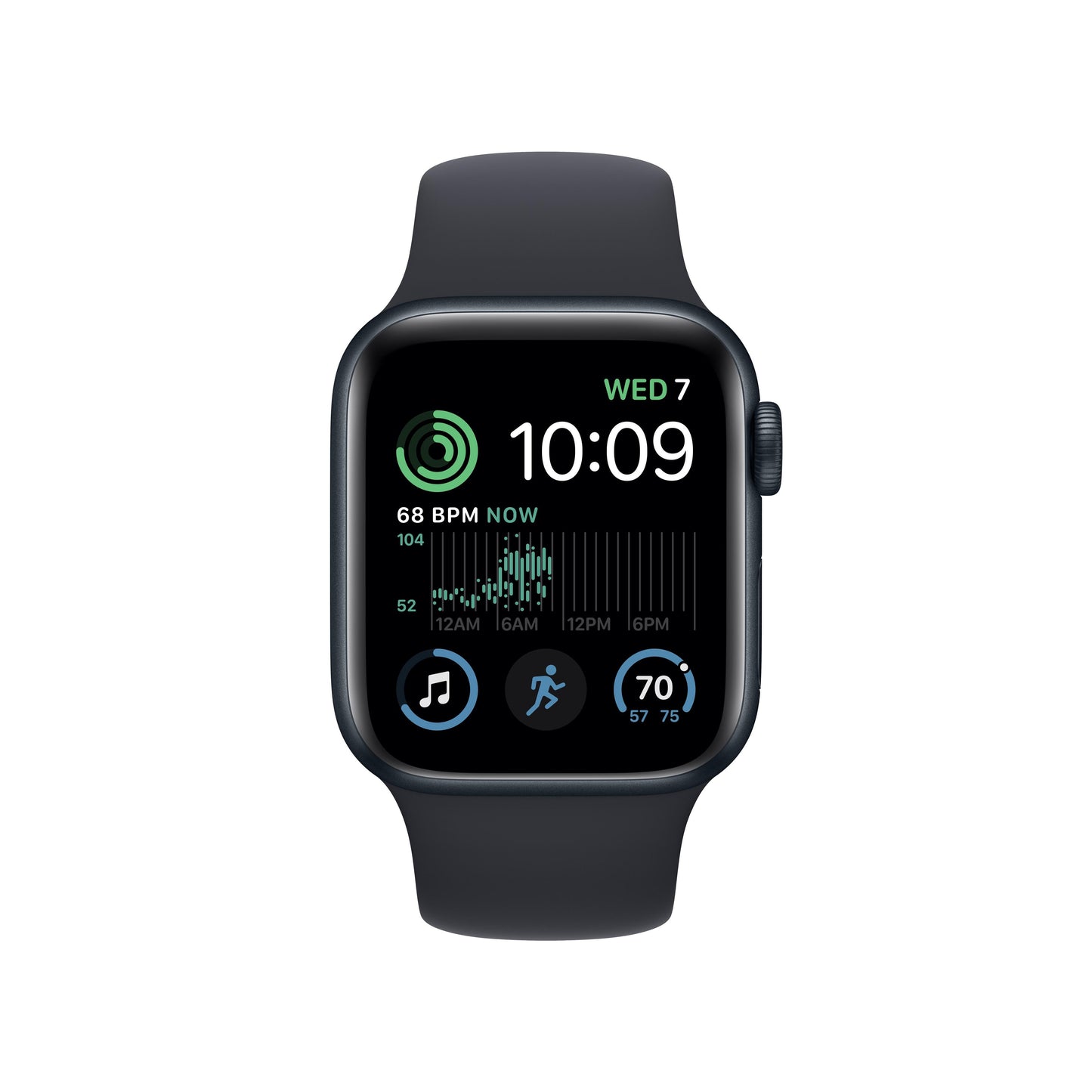 Apple Watch SE GPS + Cellular 40mm Midnight Aluminum Case with Midnight Sport Band - M/L