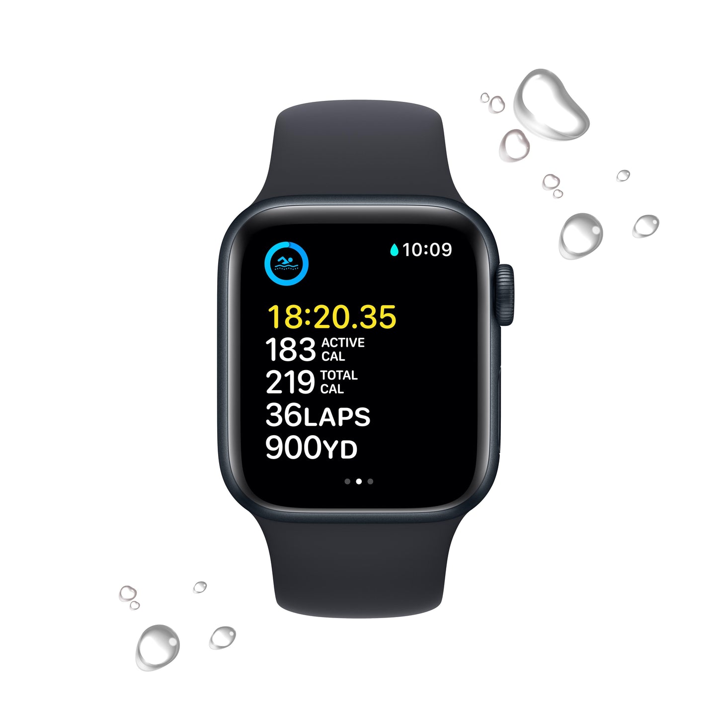 Apple Watch SE GPS + Cellular 40mm Midnight Aluminum Case with Midnight Sport Band - M/L