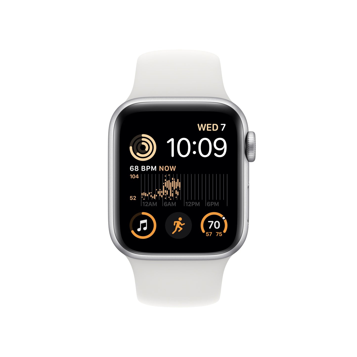 Apple Watch SE GPS + Cellular 40mm Silver Aluminum Case with White Sport Band - S/M