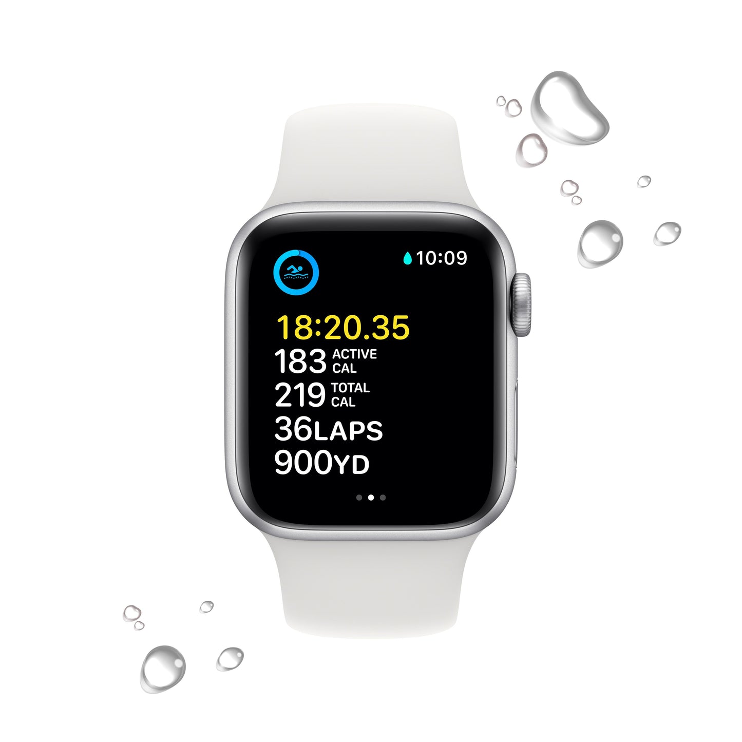 Apple Watch SE GPS + Cellular de 40 mm con caja de aluminio plateada y correa deportiva blanca - M/L