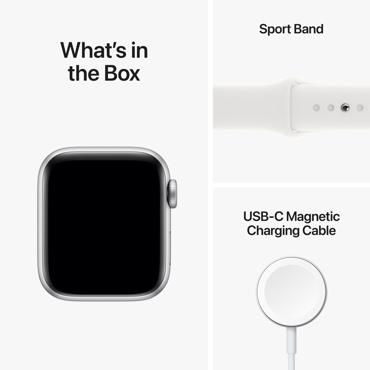 Apple Watch SE GPS + Cellular 40mm Silver Aluminum Case with White Sport Band - S/M