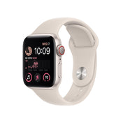 Apple Watch SE GPS + Cellular 40mm Starlight Aluminum Case with Starlight Sport Band - M/L