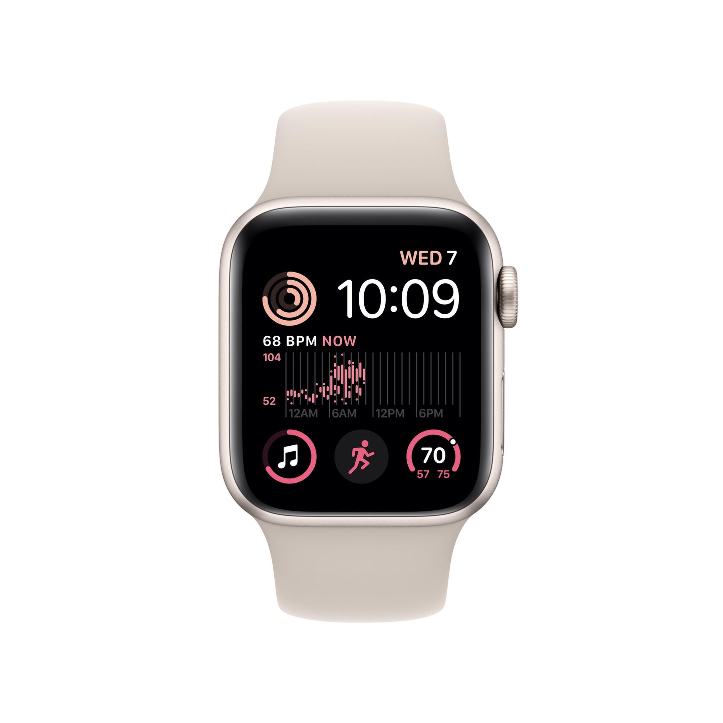 Apple Watch SE GPS + Cellular 40mm Starlight Aluminum Case with Starlight Sport Band - M/L