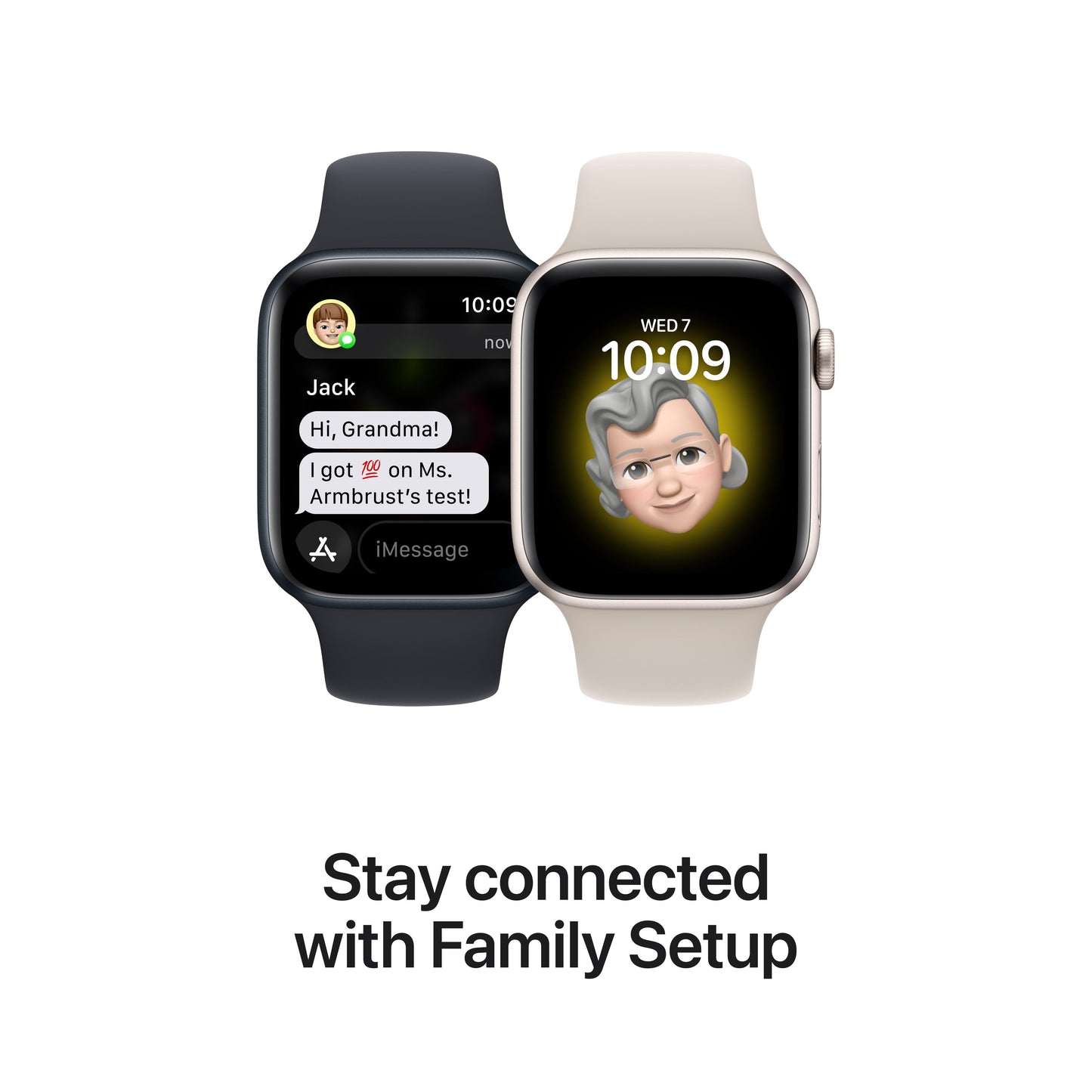 Apple Watch SE GPS + Cellular 40mm Starlight Aluminum Case with Starlight Sport Band - M/L