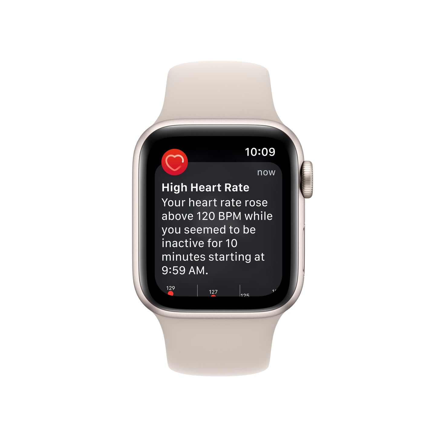 Apple Watch SE GPS + Cellular 40mm Starlight Aluminum Case with Starlight Sport Band - S/M