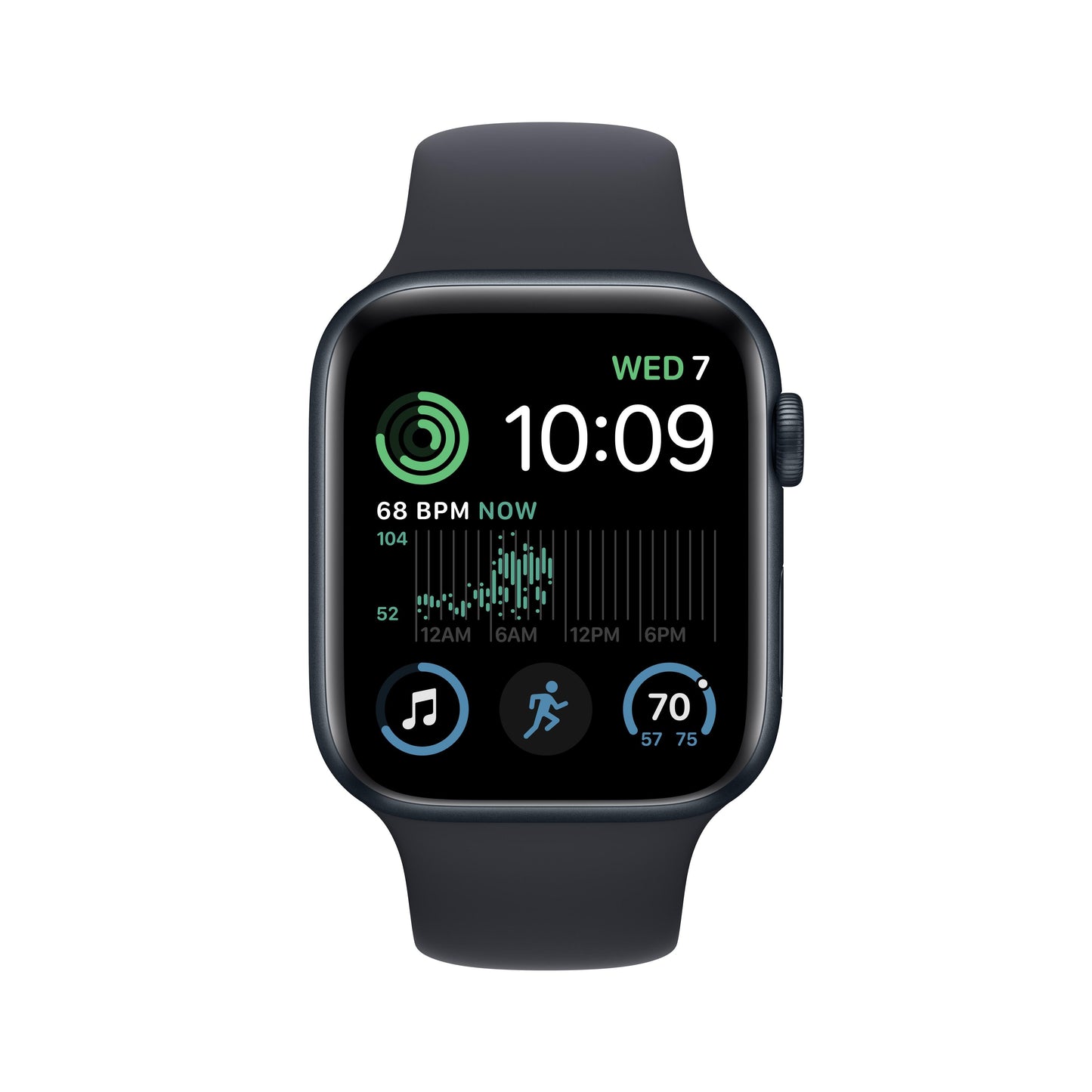 Apple Watch SE GPS + Cellular de 44 mm con caja de aluminio color medianoche y correa deportiva color medianoche - Talla S/M