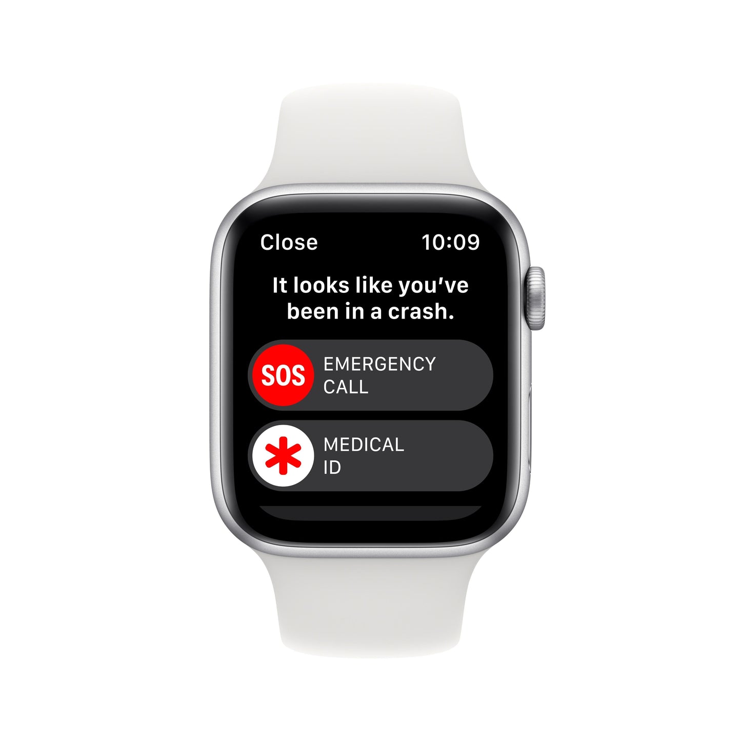 Apple Watch SE GPS + Cellular de 44 mm con caja de aluminio plateada y correa deportiva blanca - Talla S/M