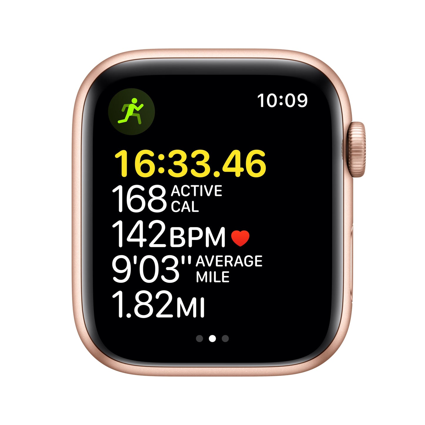 Apple Watch SE GPS, caja de aluminio dorado de 44 mm con correa deportiva Starlight - Estándar