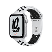 Apple Watch Nike SE GPS, 44mm Silver Aluminum Case with Pure Platinum/Black Nike Sport Band - Regular