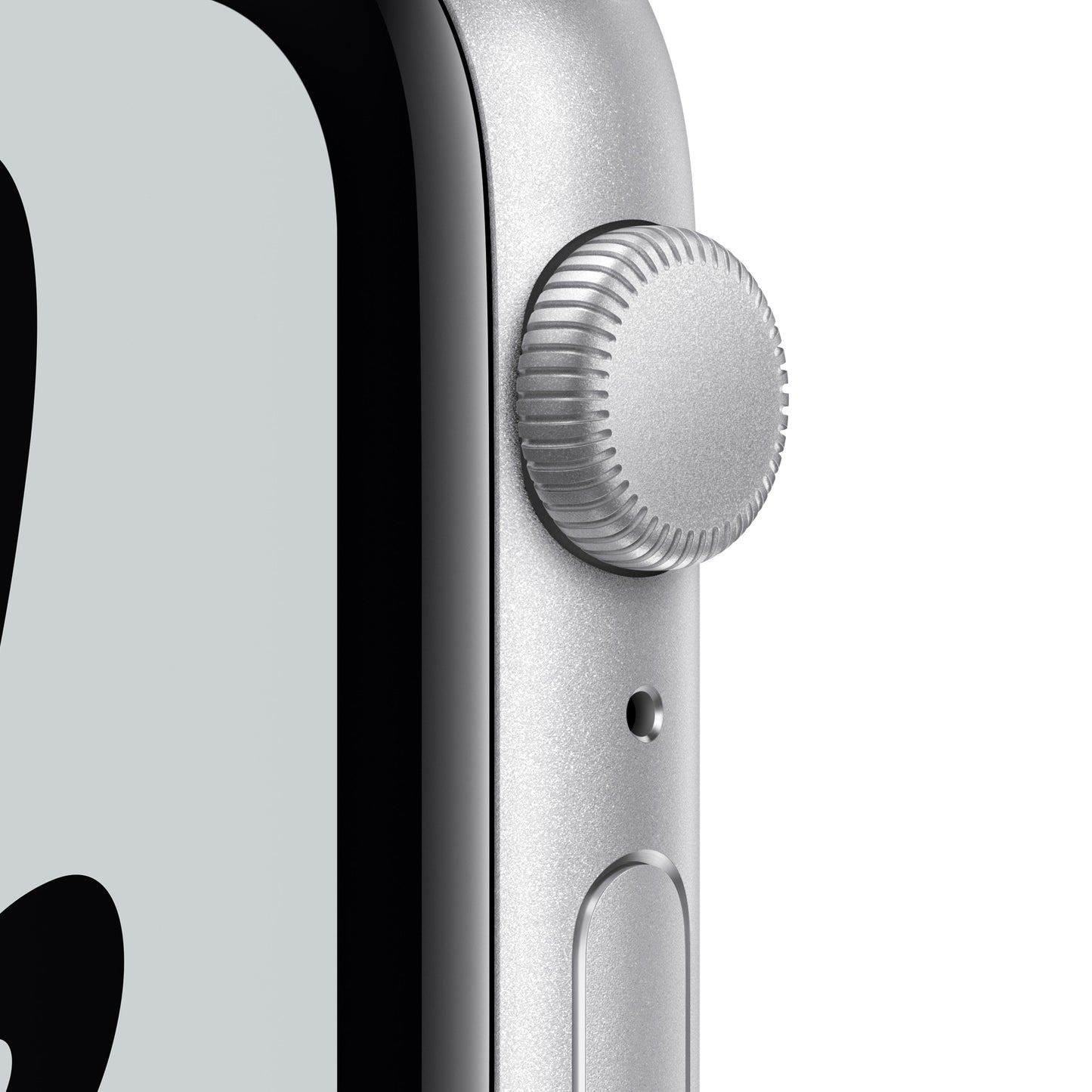 Apple Watch Nike SE GPS, 44mm Silver Aluminum Case with Pure Platinum/Black Nike Sport Band - Regular
