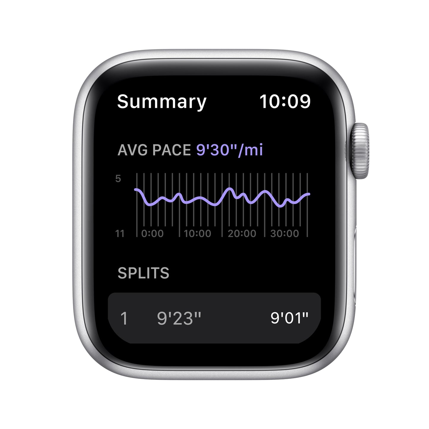 Apple Watch Nike SE GPS, 44mm Silver Aluminum Case with Pure Platinum/Black Nike Sport Band - Regular