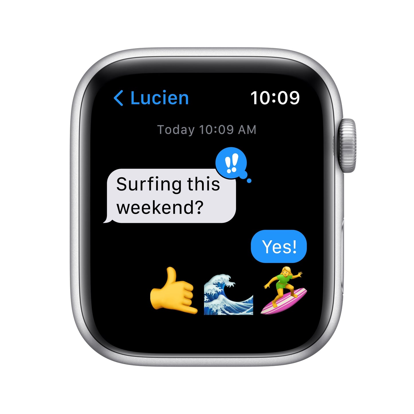 Apple Watch Nike SE GPS, 44mm Silver Aluminum Case with Pure Platinum/Black Nike Sport Band - Regular