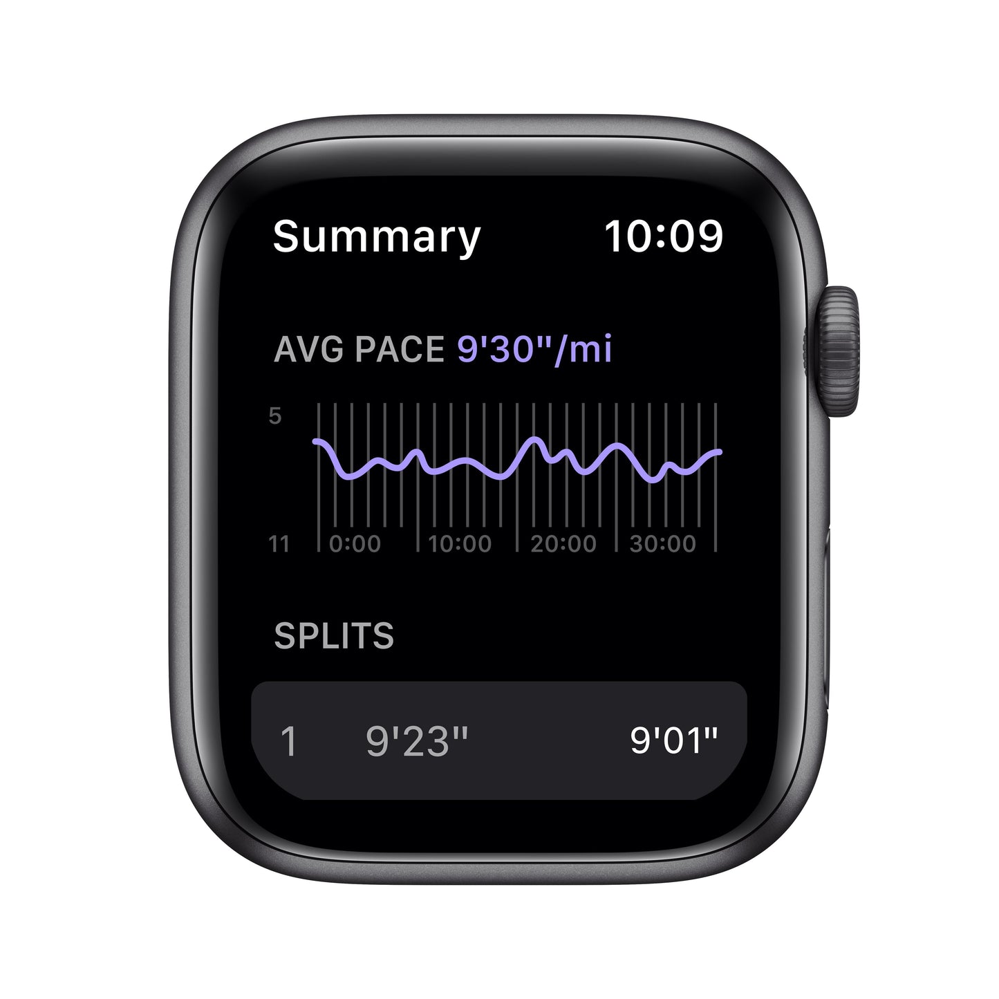 Apple Watch Nike SE GPS, 44mm Space Gray Aluminum Case with Anthracite/Black Nike Sport Band - Regular