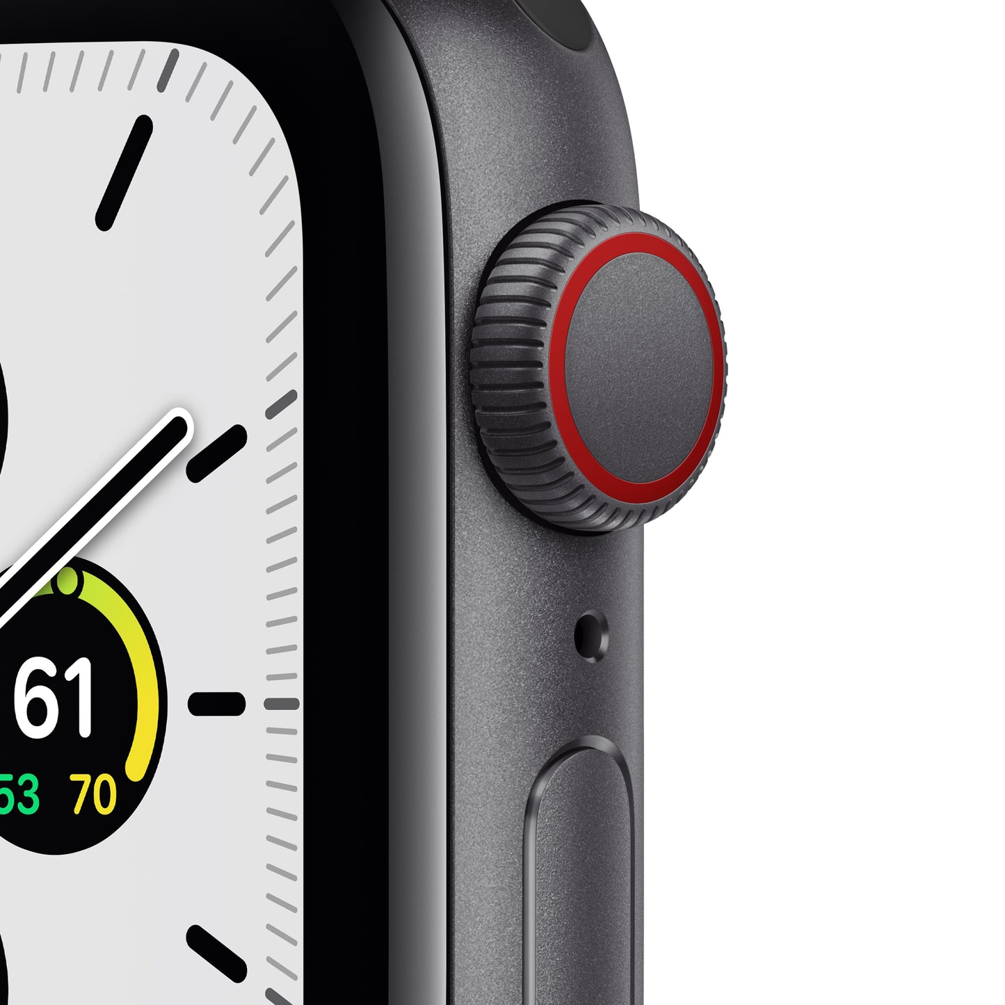 Apple Watch SE GPS + Cellular, 40mm Space Gray Aluminum Case with Tornado/Gray Sport Loop