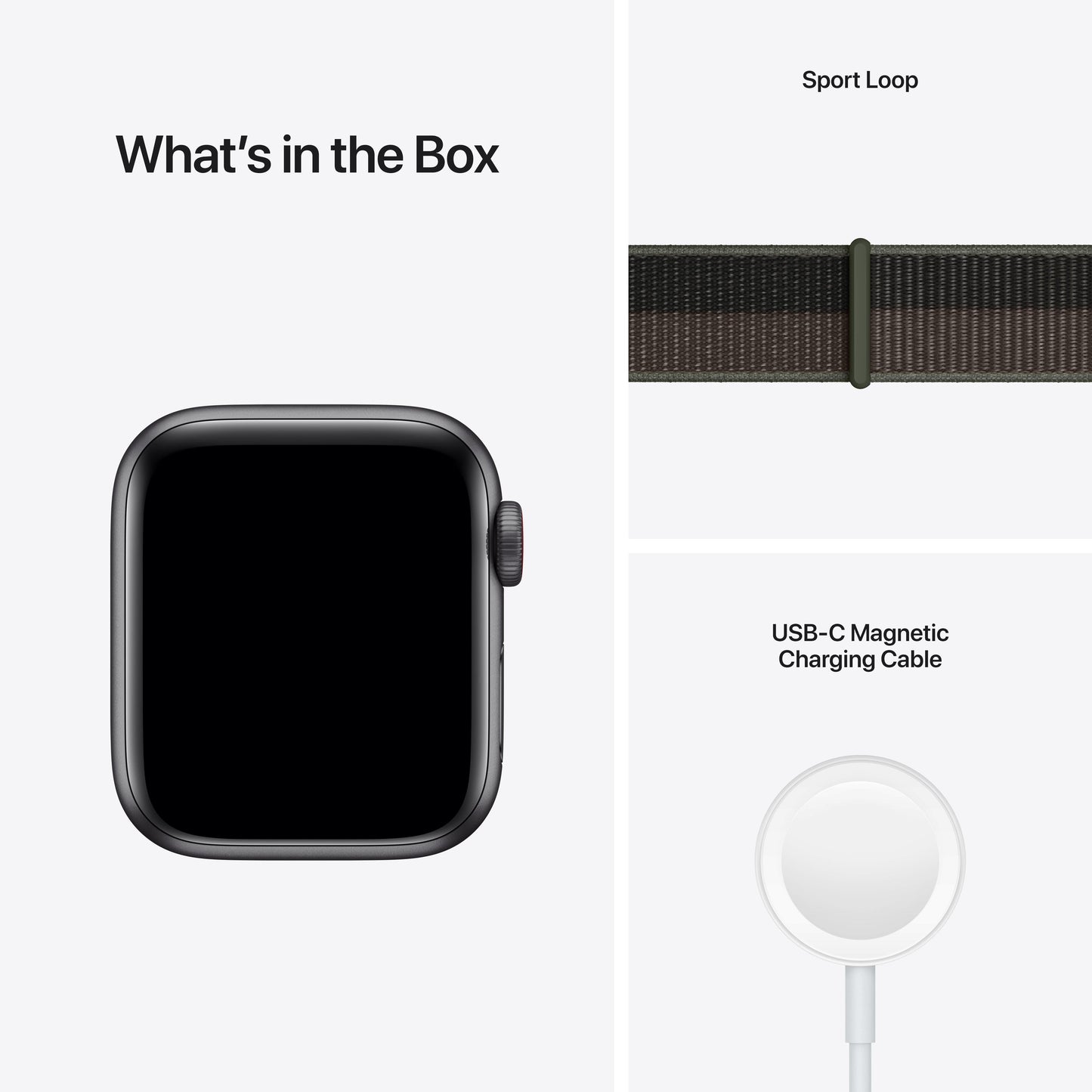 Apple Watch SE GPS + Cellular, 40mm Space Gray Aluminum Case with Tornado/Gray Sport Loop