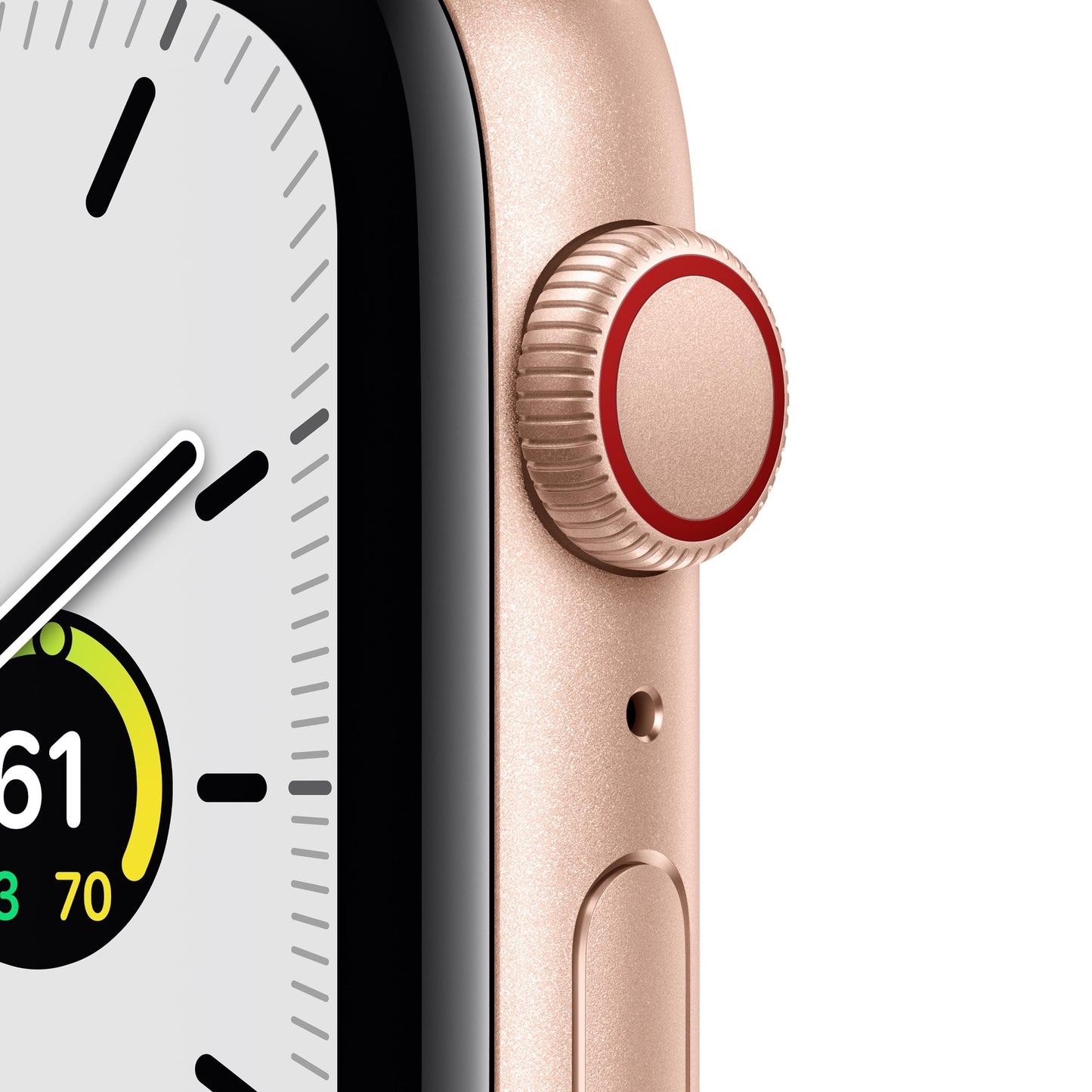 Apple Watch SE GPS + Cellular, 44mm Gold Aluminum Case with Maize/White Sport Loop