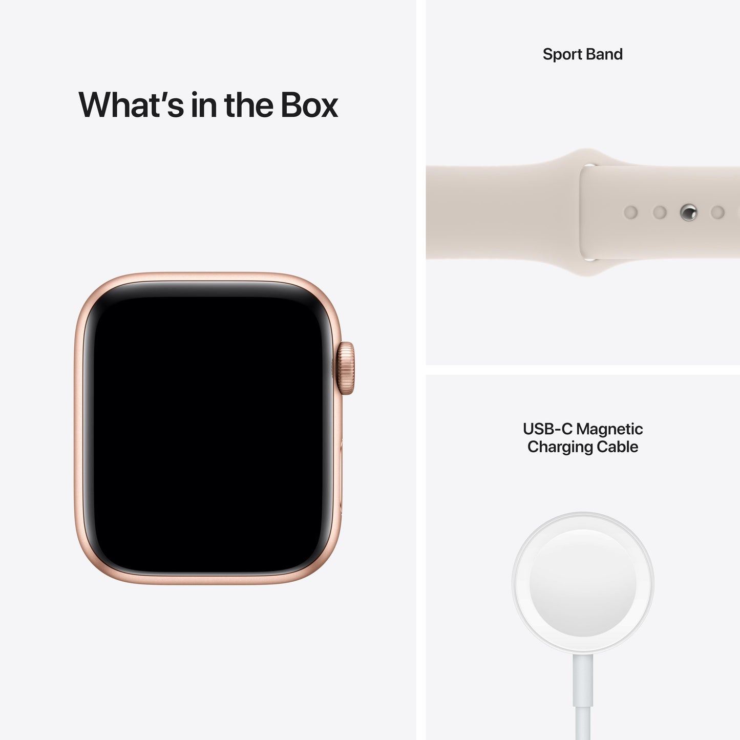Apple Watch SE GPS + Cellular, 44mm Gold Aluminum Case with Starlight Sport Band - Regular
