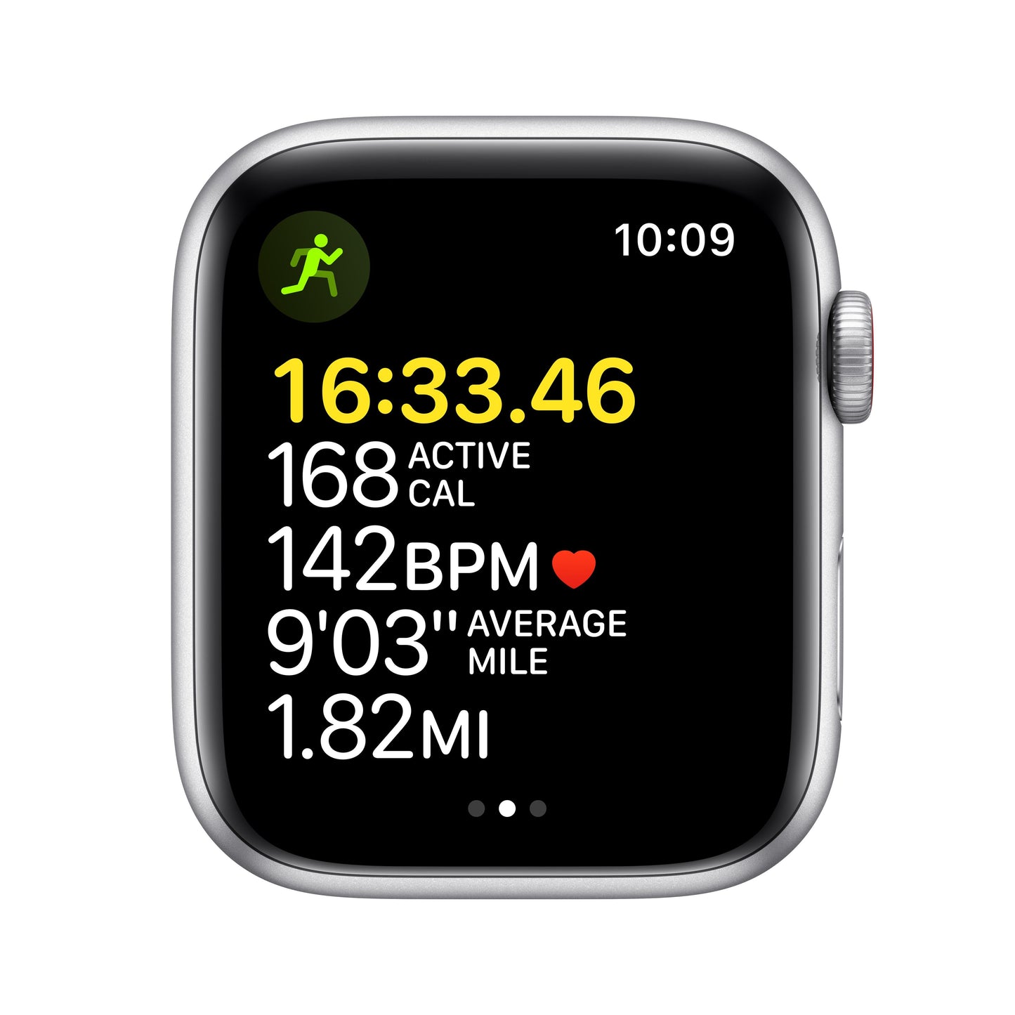 Apple Watch SE GPS + Cellular, caja de aluminio plateado de 44 mm con correa deportiva azul abismo/verde musgo