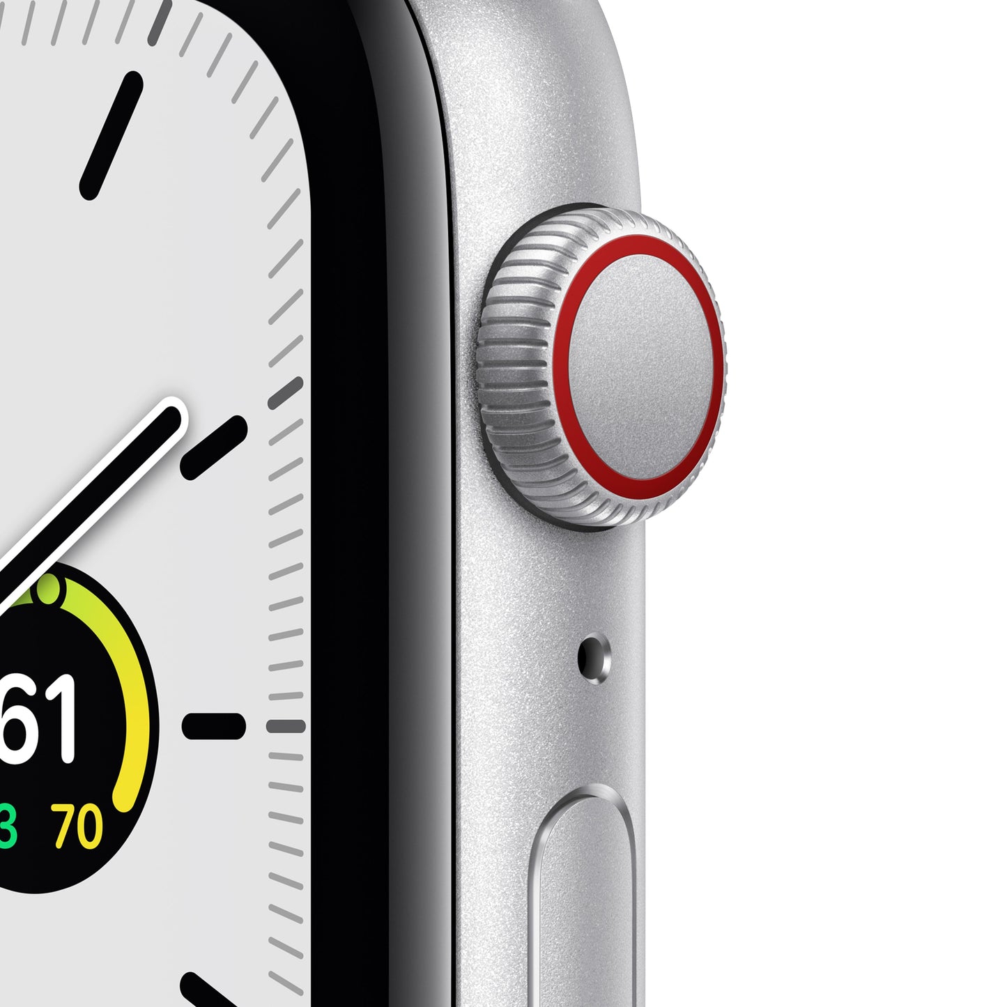 Apple Watch SE GPS + Cellular, 44mm Silver Aluminum Case with Abyss Blue Sport Band - Regular