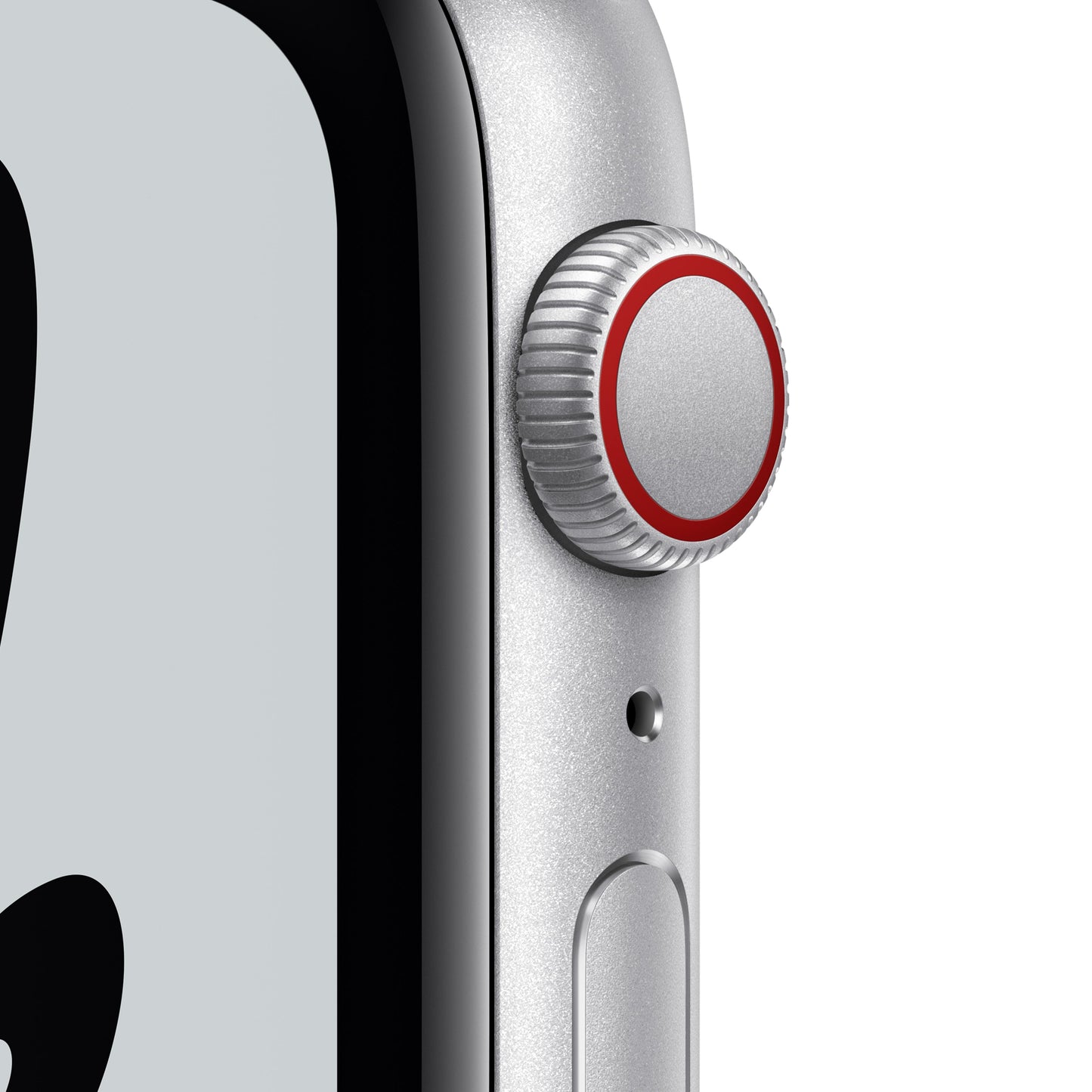 Apple Watch Nike SE GPS + Cellular, 44mm Silver Aluminum Case with Pure Platinum/Black Nike Sport Band - Regular