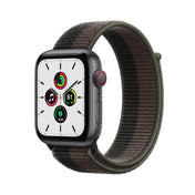 Apple Watch SE GPS + Cellular, caja de aluminio gris espacial de 44 mm con correa deportiva Tornado/gris