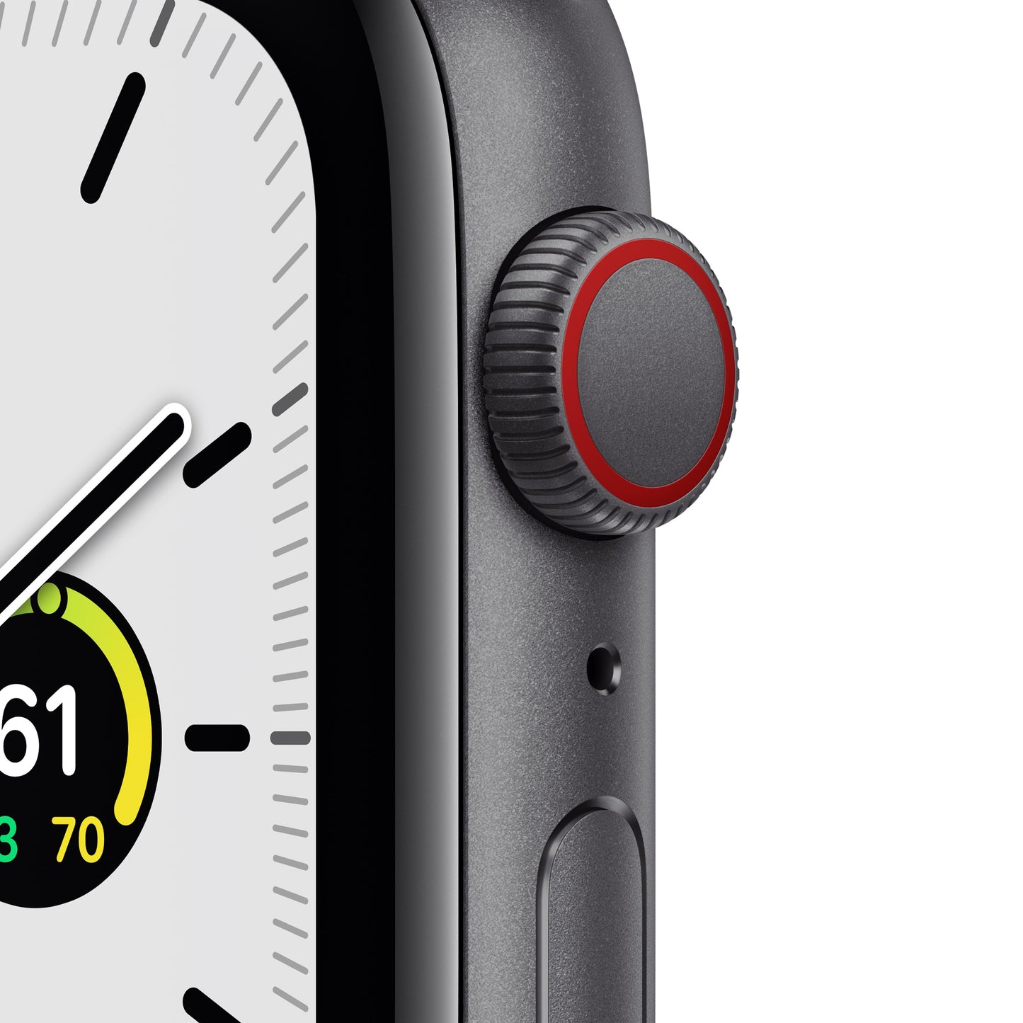 Apple Watch SE GPS + Cellular, caja de aluminio gris espacial de 44 mm con correa deportiva Tornado/gris