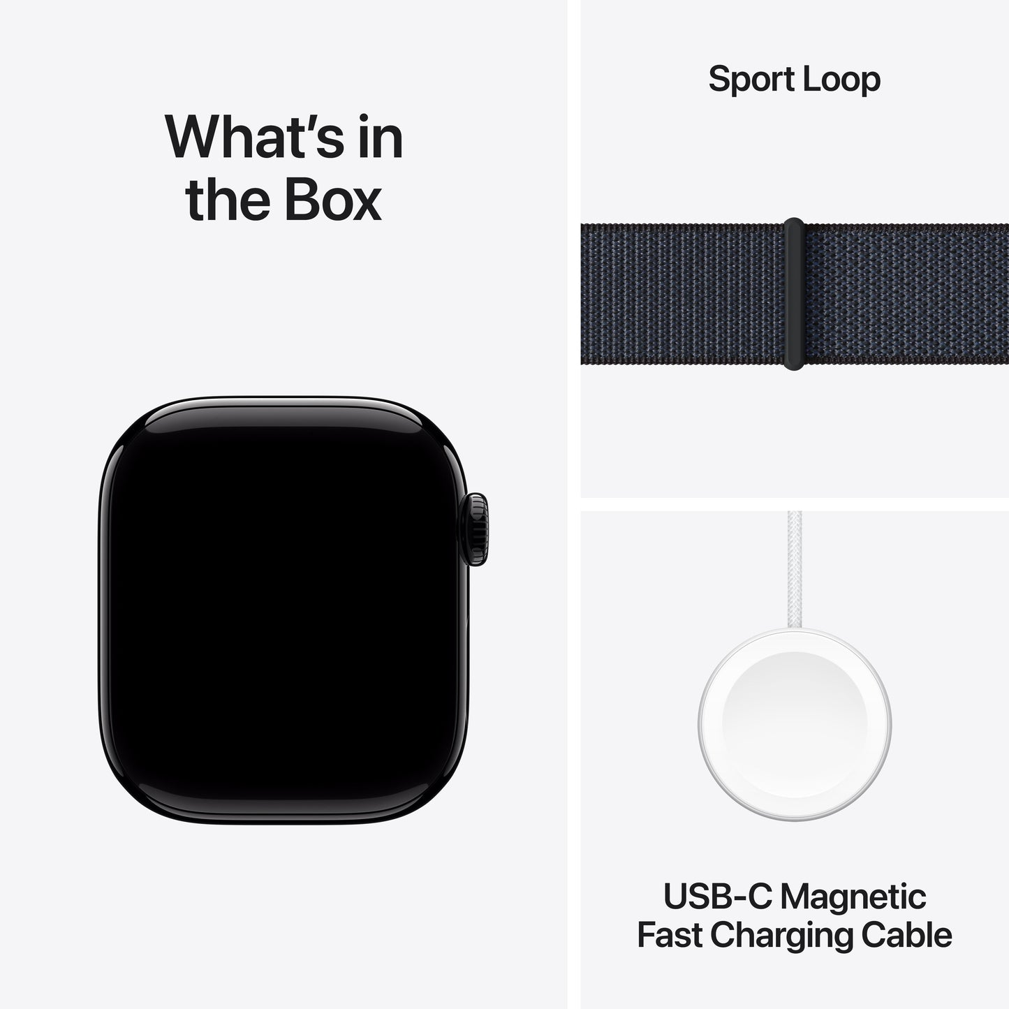 Apple Watch Series 10 GPS 42mm Jet Black Aluminum Case with Ink Sport Loop