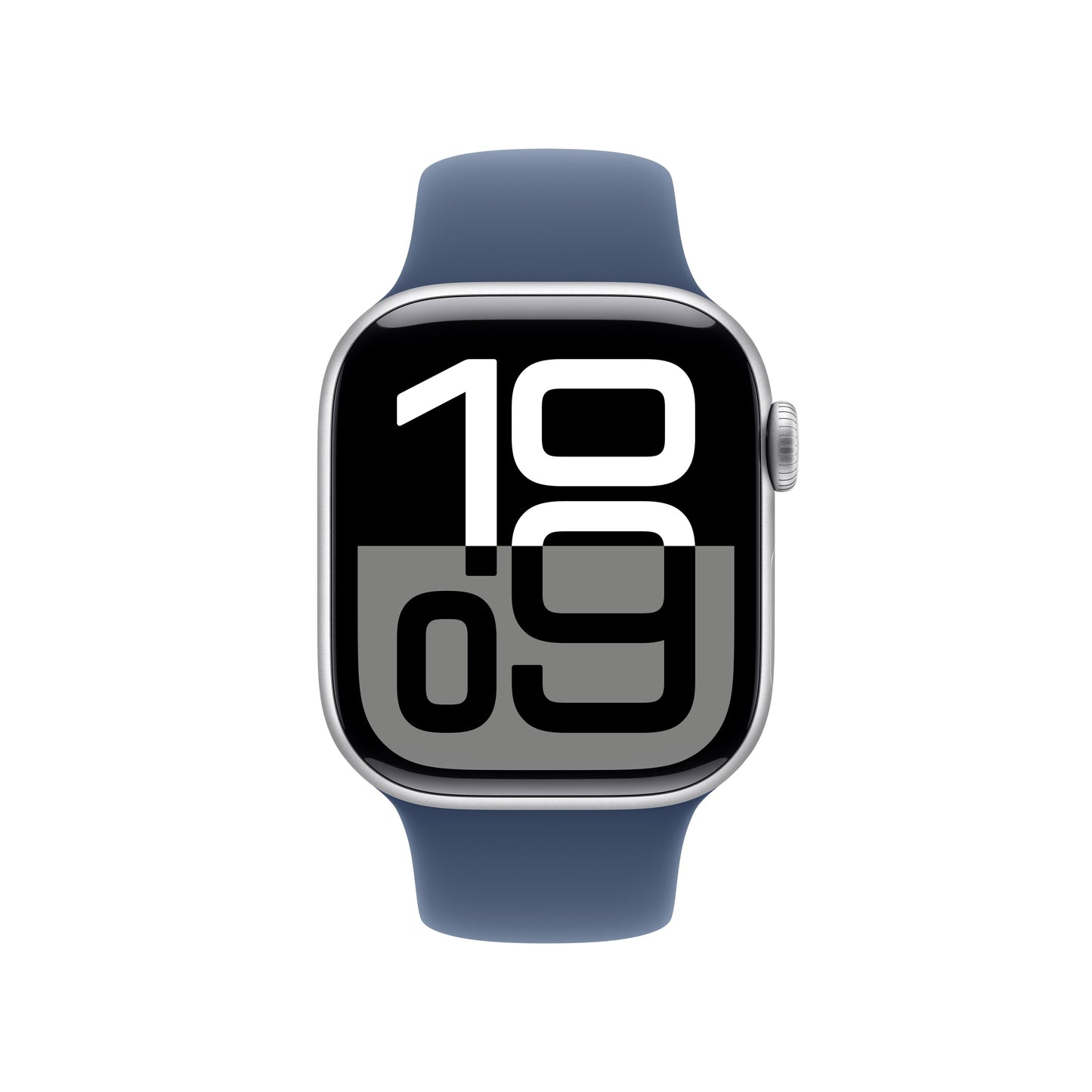 Apple Watch Series 10 GPS 42mm Silver Aluminum Case with Denim Sport Band - S/M