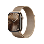 Apple Watch Series 10 GPS + Cellular de 42 mm con caja de titanio dorado y correa milanesa dorada