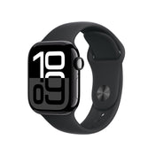 Apple Watch Series 10 GPS + Cellular de 42 mm con caja de aluminio negro azabache y correa deportiva negra - M/L