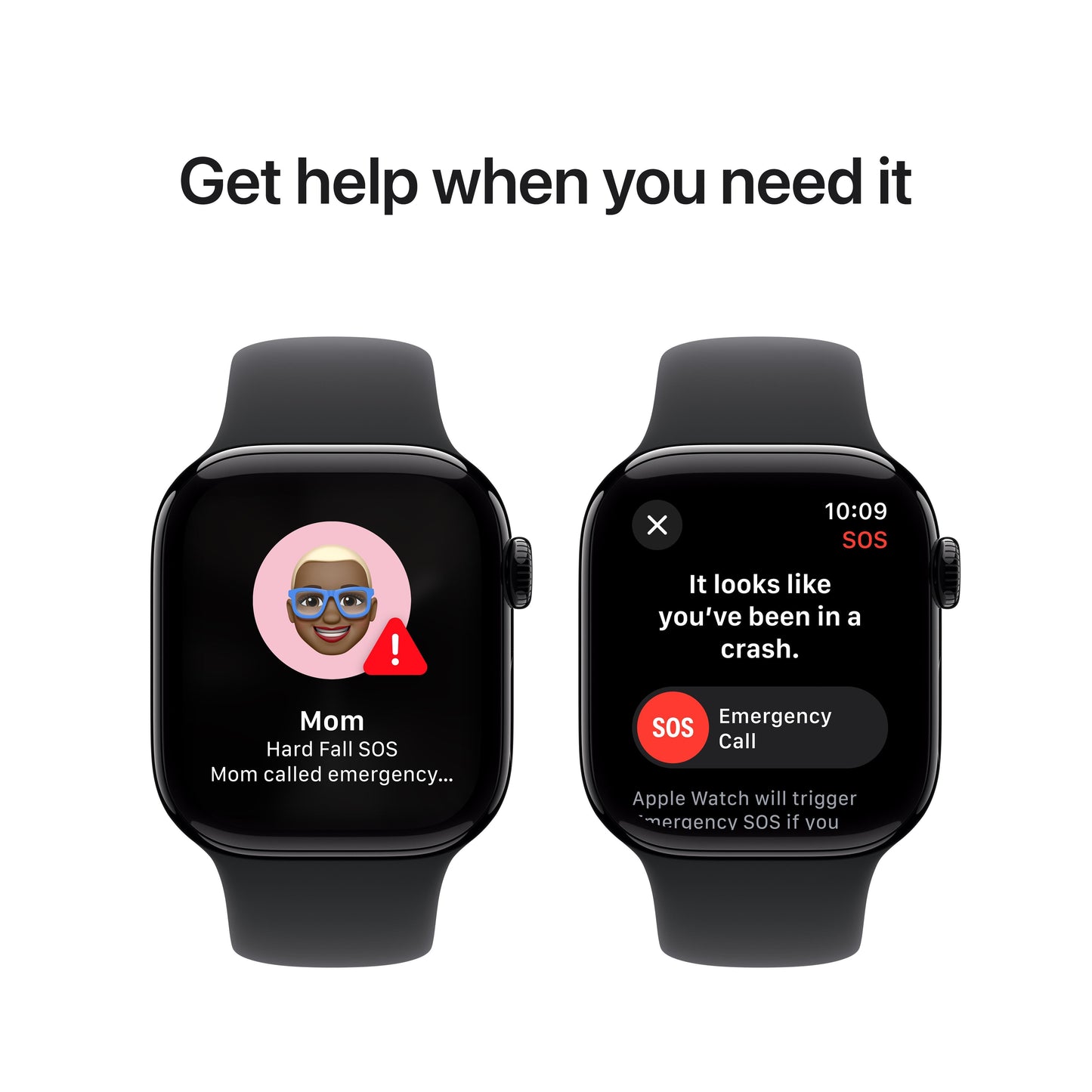 Apple Watch Series 10 GPS + Cellular de 42 mm con caja de aluminio negro azabache y correa deportiva negra - M/L