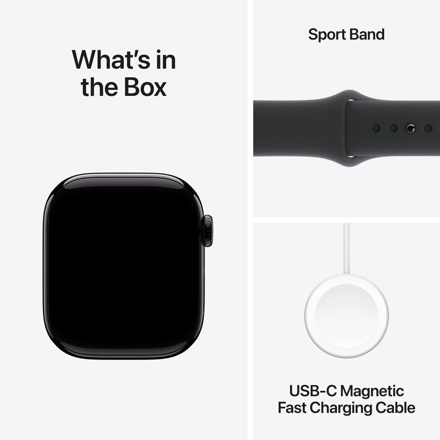 Apple Watch Series 10 GPS + Cellular 42mm Jet Black Aluminum Case with Black Sport Band - S/M