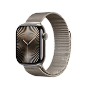 Apple Watch Series 10 GPS + Cellular de 42 mm con caja de titanio natural y correa milanesa natural