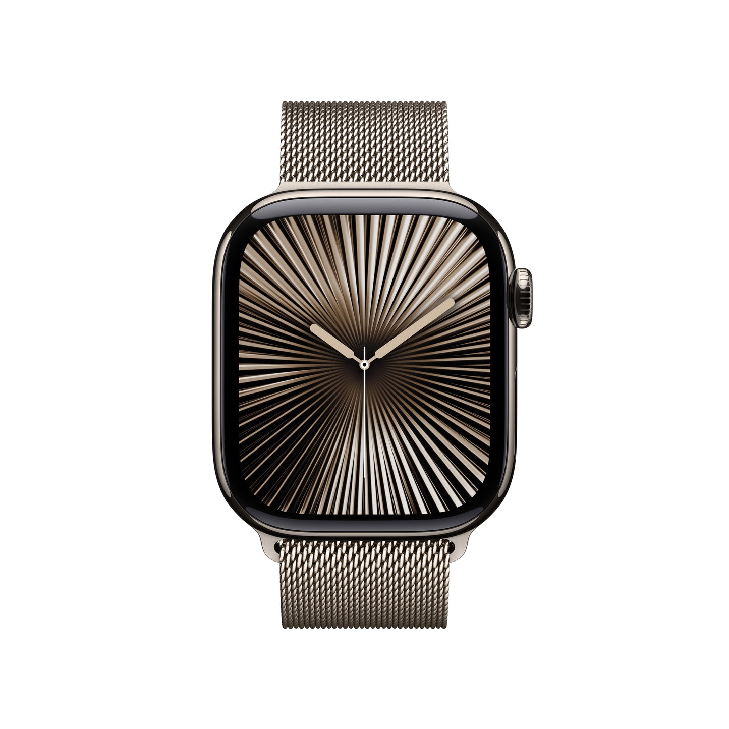 Apple Watch Series 10 GPS + Cellular de 42 mm con caja de titanio natural y correa milanesa natural