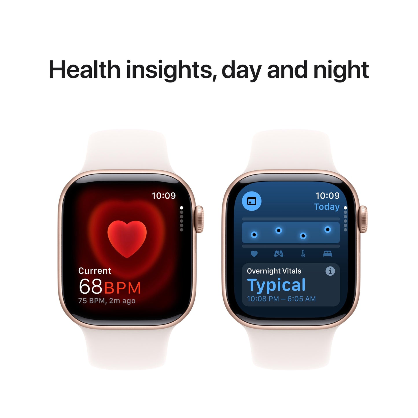 Apple Watch Series 10 GPS + Cellular de 42 mm con caja de aluminio en oro rosa y correa deportiva en tono rubor claro - S/M