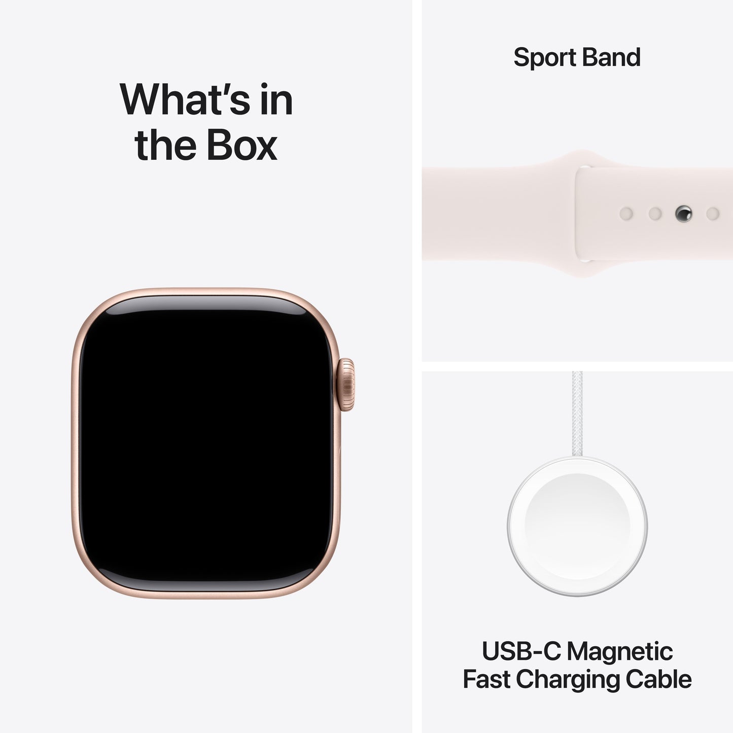 Apple Watch Series 10 GPS + Cellular de 42 mm con caja de aluminio en oro rosa y correa deportiva en tono rubor claro - M/L