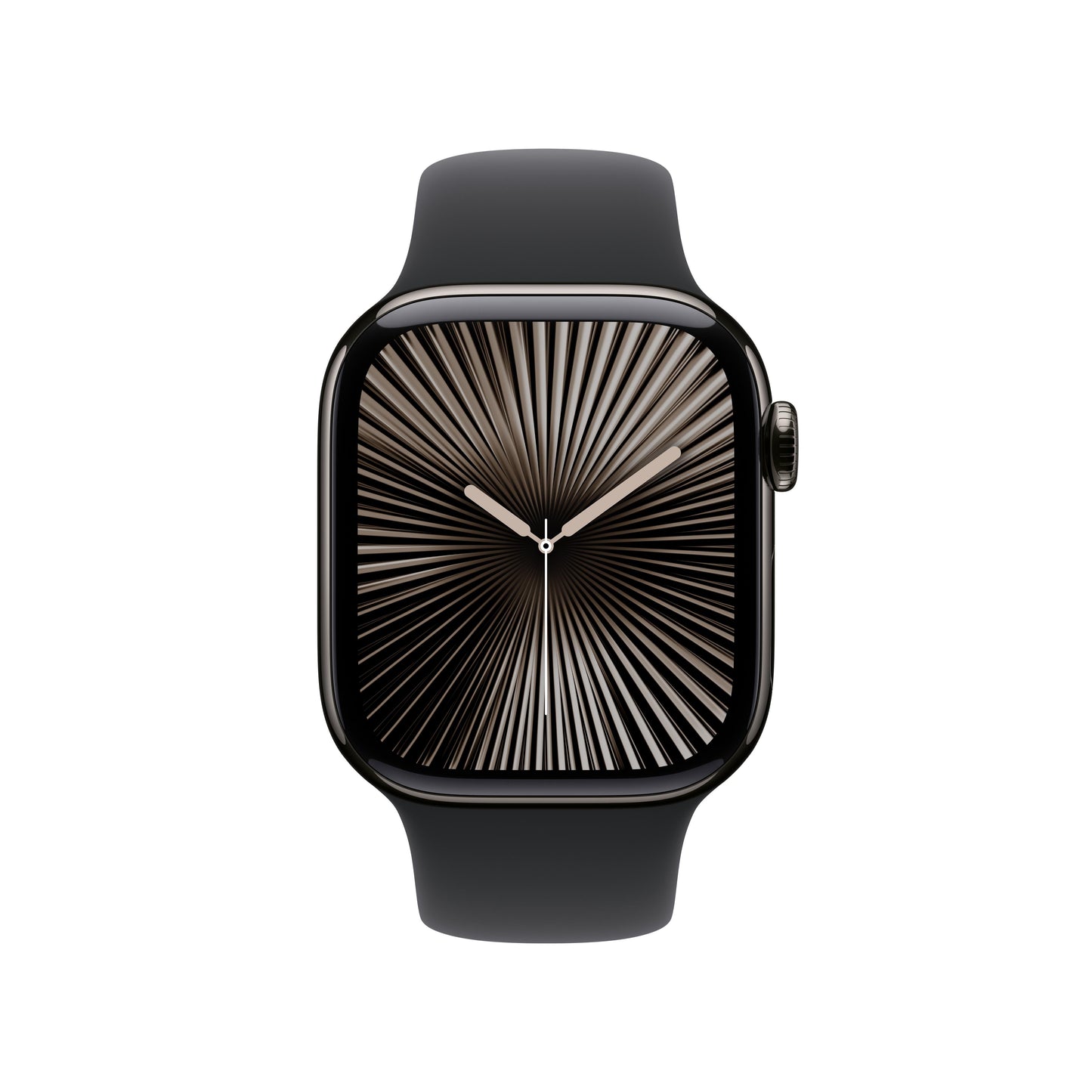 Apple Watch Series 10 GPS + Cellular de 42 mm con caja de titanio color pizarra y correa deportiva negra - M/L