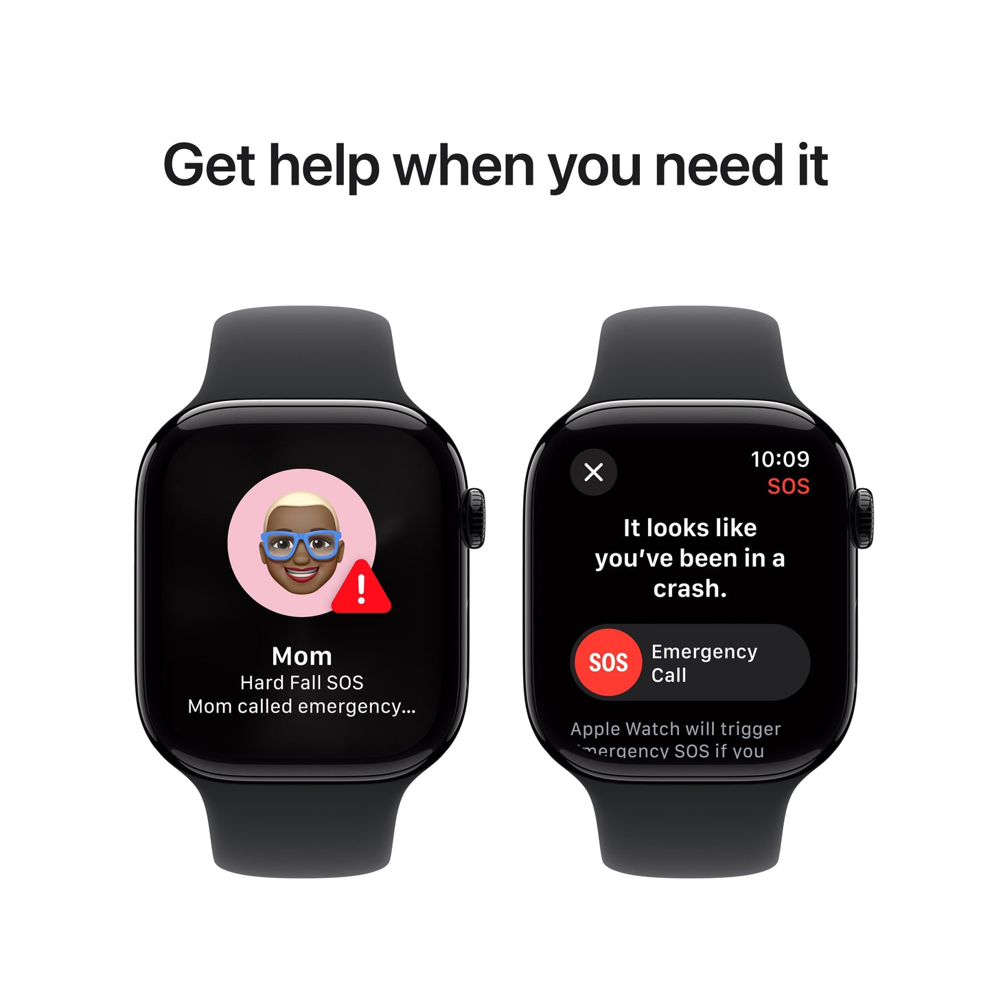 Apple Watch Series 10 GPS de 46 mm con caja de aluminio negro azabache y correa deportiva negra (talla M/L)