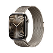 Apple Watch Series 10 GPS + Cellular de 46 mm con caja de titanio natural y correa milanesa natural - S/M
